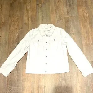 Code Bleu Jackets Coats Code Bleu White Denim Jacket